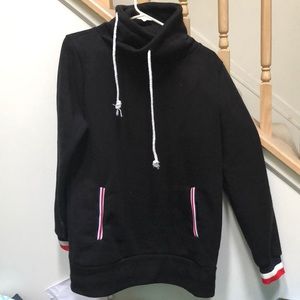 Long black sweatshirt dress